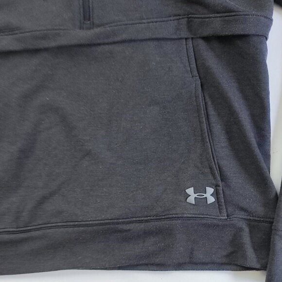Under Armour hoodie men's size M grey pull on with kangaroo pocket - Picture 6 of 10